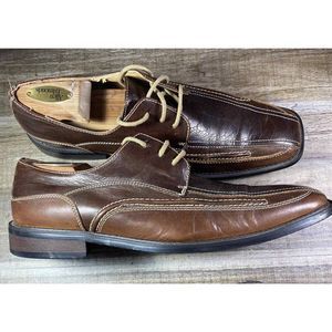 Todd Welsh Alligator Brown Leather‎ Lace Dress Shoes 10 Mens 3317187